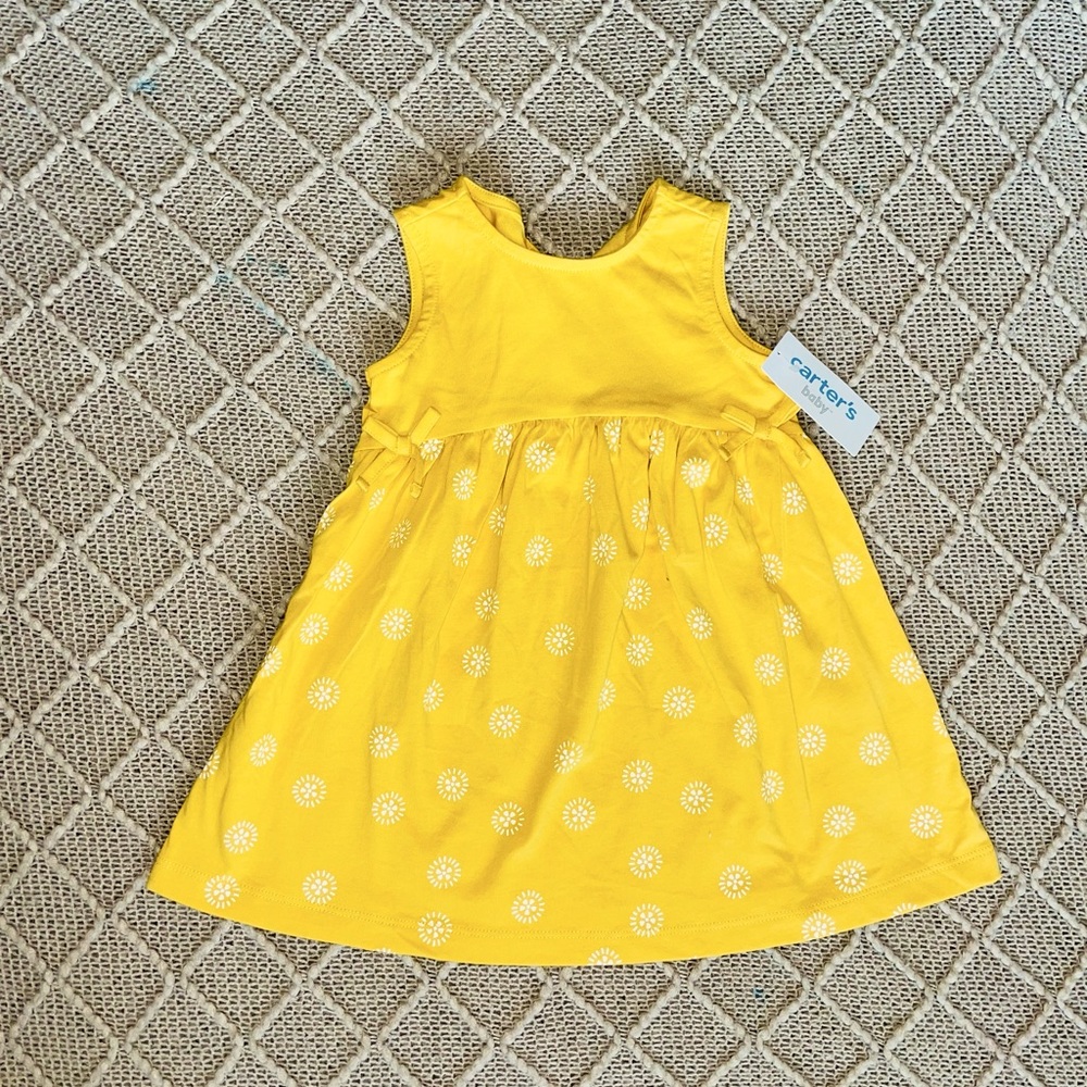 NWT Carter’s Dress + Diaper Cover 12m 12 Month Baby Girl New Outfit 2 Piece Set